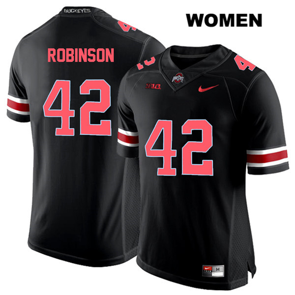 Ohio State Buckeyes Women's Bradley Robinson #42 Red Number Black Authentic Nike College NCAA Stitched Football Jersey QN19D81DS
